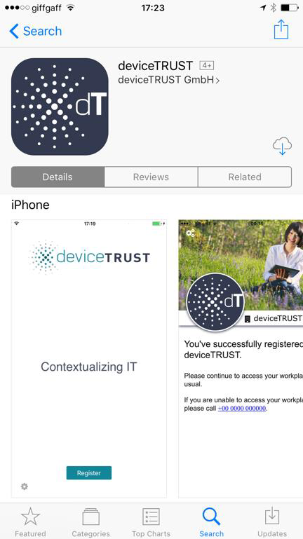 deviceTRUST within App Store