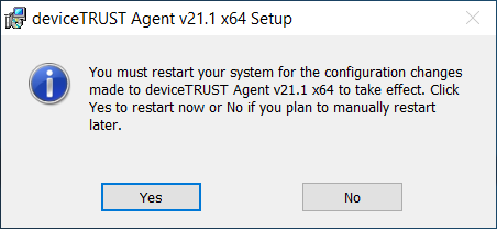 Agent Installer - Restart