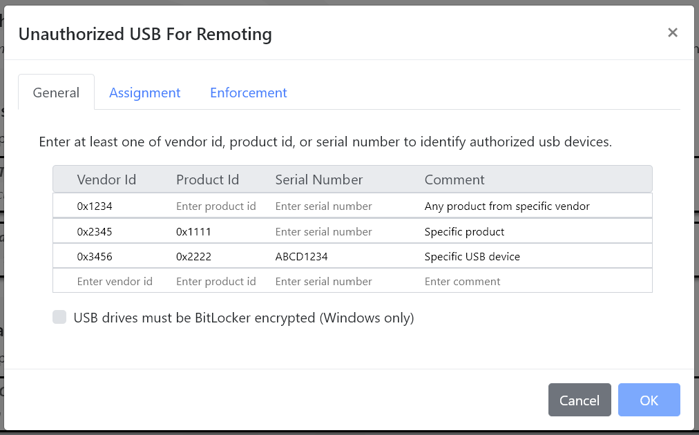 The Unauthorized USB For Remoting use case.