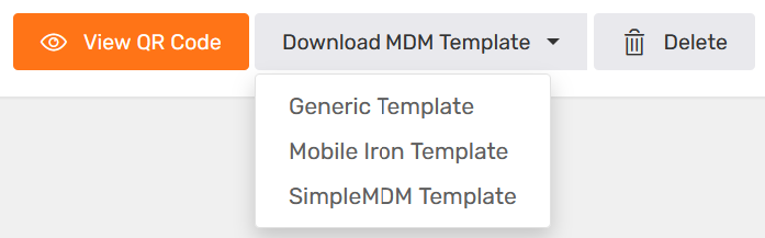 Downloading an MDM Template within the deviceTRUST Portal