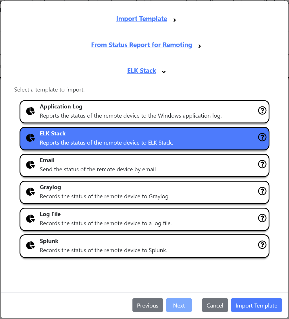 The ELK Stack for Remoting template