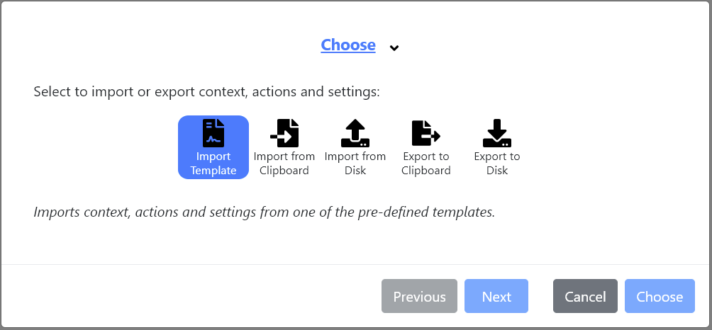 Importing a Template
