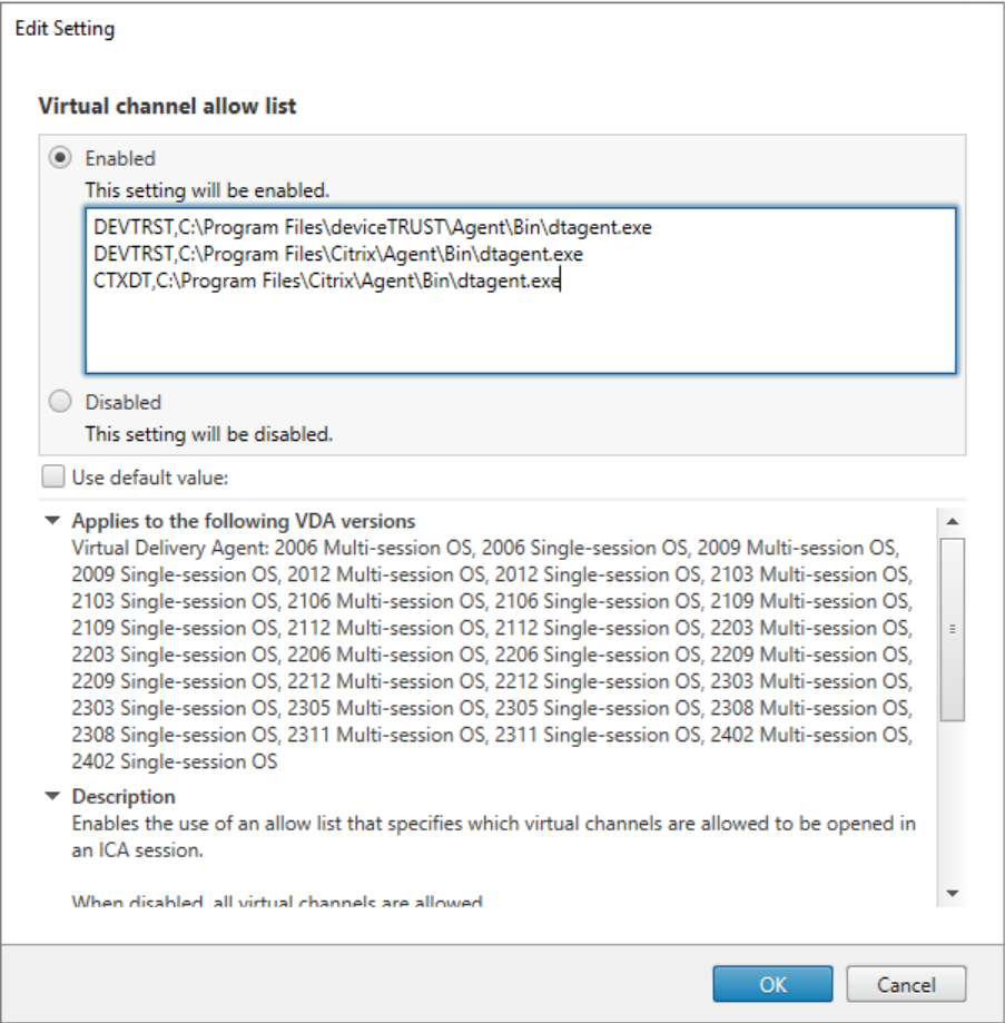 Edit Setting